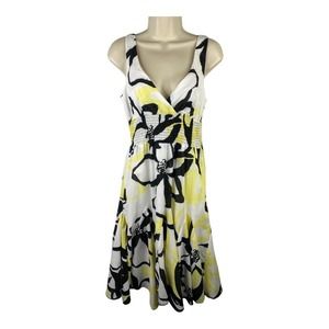 Bisou Bisou Michele Bohbot Womens Floral Hawaiian Fit and Flare size 8 Dress